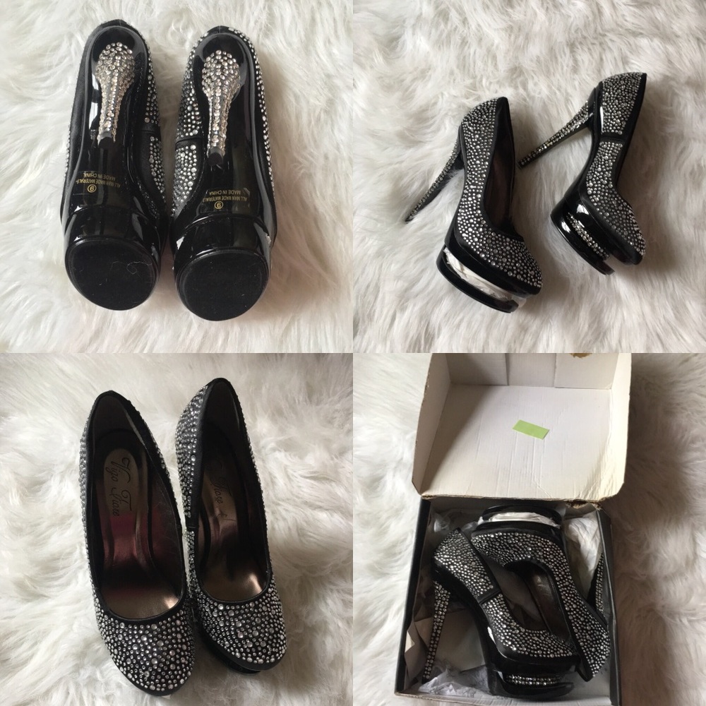 BRAND NEW SIZE 9 bling pumps fits like an 8.5